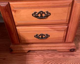 Pine bed side chest $75