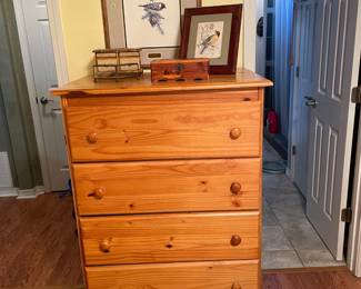 Tall pine chest $100