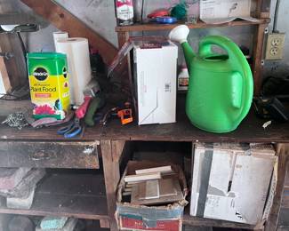 lots of  garden equipment