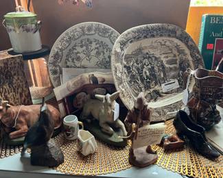 Large vintage Transfer Ware platters...