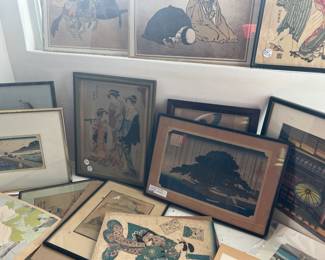 Collection of Japanese vintage block prints