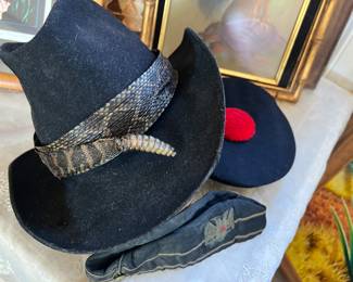 Cowboy hat with rattlesnake band