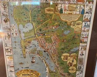 Rare Marston Company/Jo Mora Map of San Diego published in 1928..(excellent condition)