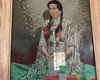 American Indian gauche on paper(artist Bunnell)