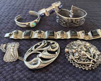 Sterling jewelry...Indian-some signed