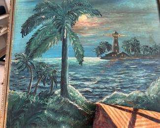 Lighthouse Hawaiian painting