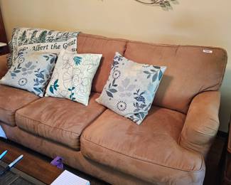 Excellent Condition sofa, with 2 matching throw pillows (not shown). $300