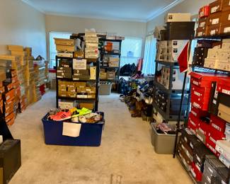 hundreds of shoes new in boxes. Cole Haan, Ugg, Frye, Coach, Nike, Merrill, Born, Michael Kors, Steve Madden, Puma, Donald Pliner, Stuart Weitzman, Rockport and more!