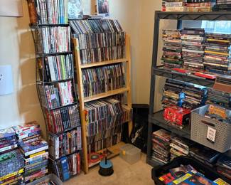 Blue Ray, DVDs, CDs, VHS, Video Games