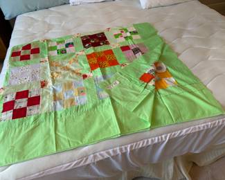 Unfinished quilt 73” x 84”