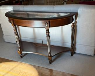 Half moon sofa table