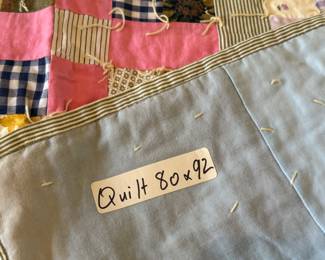 Finished quilt 80” x 92”
