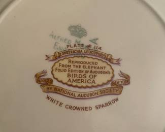 Audubon Birds of America - 10 dinner plates, 1 salad plate