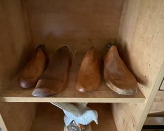 Antique wooden shoe forms