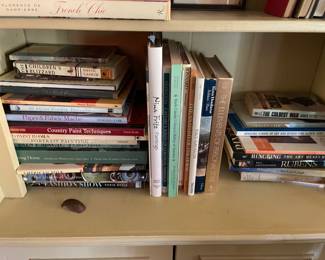 Fantastic selection of books - military, fashion design, cookbooks …