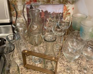 Beautiful barware and wine glasses