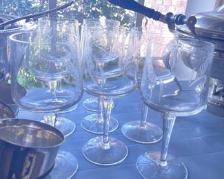 Etched stemware