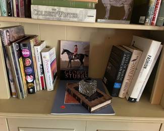 Fantastic selection of books - military, fashion design, cookbooks …