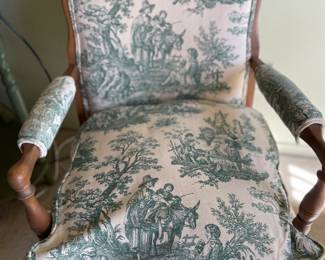 Pair of antique maple open arm chairs