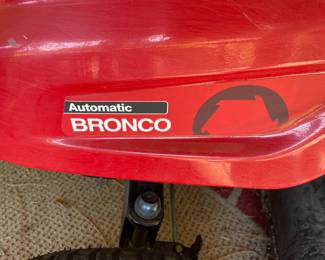 Troy Bilt riding mower with leaf bag.  Confirmed that  runs and works good.  Will presell this $600