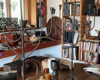 Fabulous wrought iron candle abras