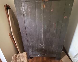 Primitive cabinet and stool