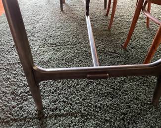 Modern vintage dinning table with an Asian and mid century look.