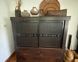 Japanese Tansu cabinet. Purchased in California from Japanese dealer
