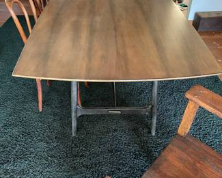 Modern vintage dinning table with an Asian and mid century look.
