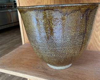 Beautiful large, tall pottery bowl