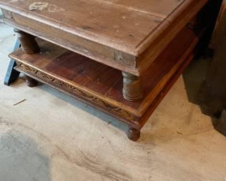 Two low Asian tea tables