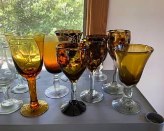Hand blown selection of stemware