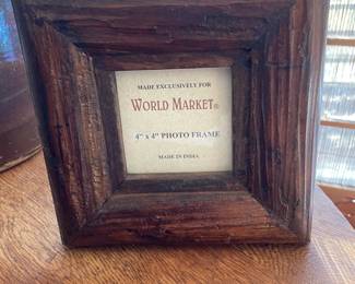 Rustic wood frame