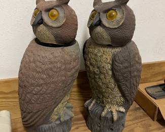 Scary owls - I think they light up