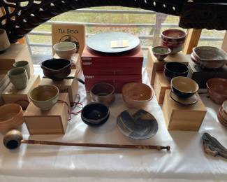 Large collection of new in the box Japanese pottery - hint:  great Xmas gifts, comes with its own beautiful wooden box