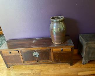 One of two low Asian cabinets