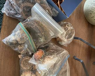 Small sample of Christmas (one storage box of 5).  Selection of natural wreaths, baskets …