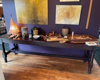 I moved this beautiful antique library table so it can easily been seen and purchased