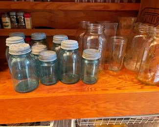 Large selection of modern and vintage canning jars