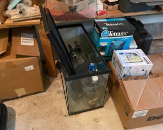 Large selection of aquarium items, pumps, filters, etc