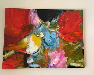 Sample of large canvas art. Local artist