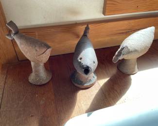 Pottery bird and fish