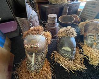 Authentic African masks - old and new