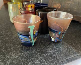 Signed art glass, also large collection of “Hot Glass Cold Brew” pieces