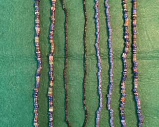 Glass bead necklaces
