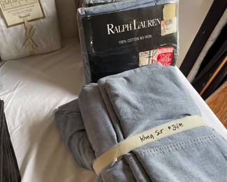 Great linens:  Queen and King sheets, table cloths, linen shower curtain, antique linens, table linens, pillow shams, towels