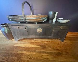 One of two low Asian cabinets