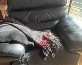 Large leather recliner