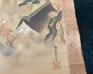 3 of 3 Japanese scrolls signed by Japanese artist Ikawa Hōgen (伊川院法眼), ca. 1802