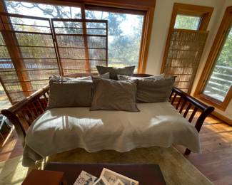 Beautiful modern daybed with fine linen